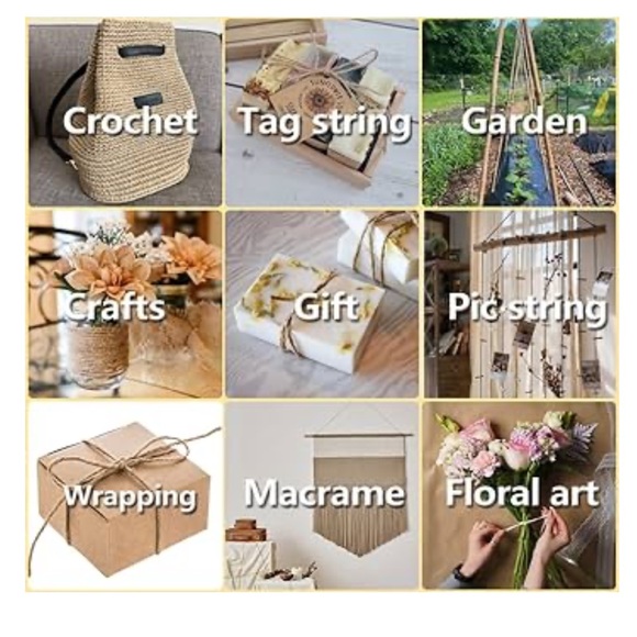 Garden Twine Strong Natural Jute 400 Feet Long Brown - Picture 6 of 6